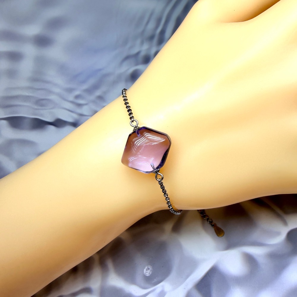 ღ꙼̈貝蒂の城堡ღ꙼̈ 巴西 紫水晶 寶瓶 手鏈 S925純銀-細節圖10