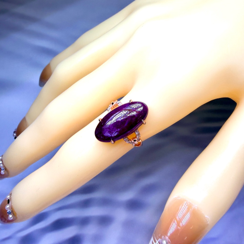 ღ꙼̈貝蒂の城堡ღ꙼̈ 坦桑尼亞 原礦紅寶 S925純銀 戒指-細節圖5