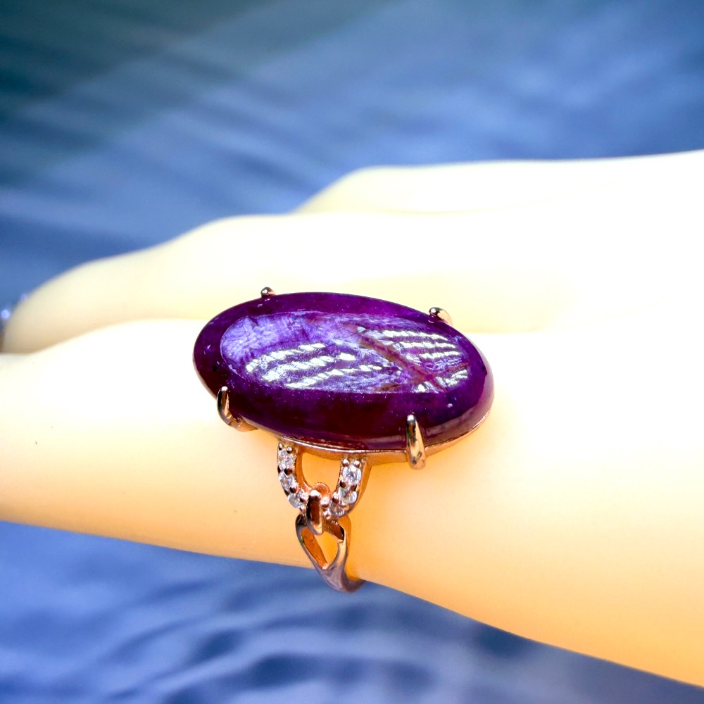 ღ꙼̈貝蒂の城堡ღ꙼̈ 坦桑尼亞 原礦紅寶 S925純銀 戒指-細節圖7