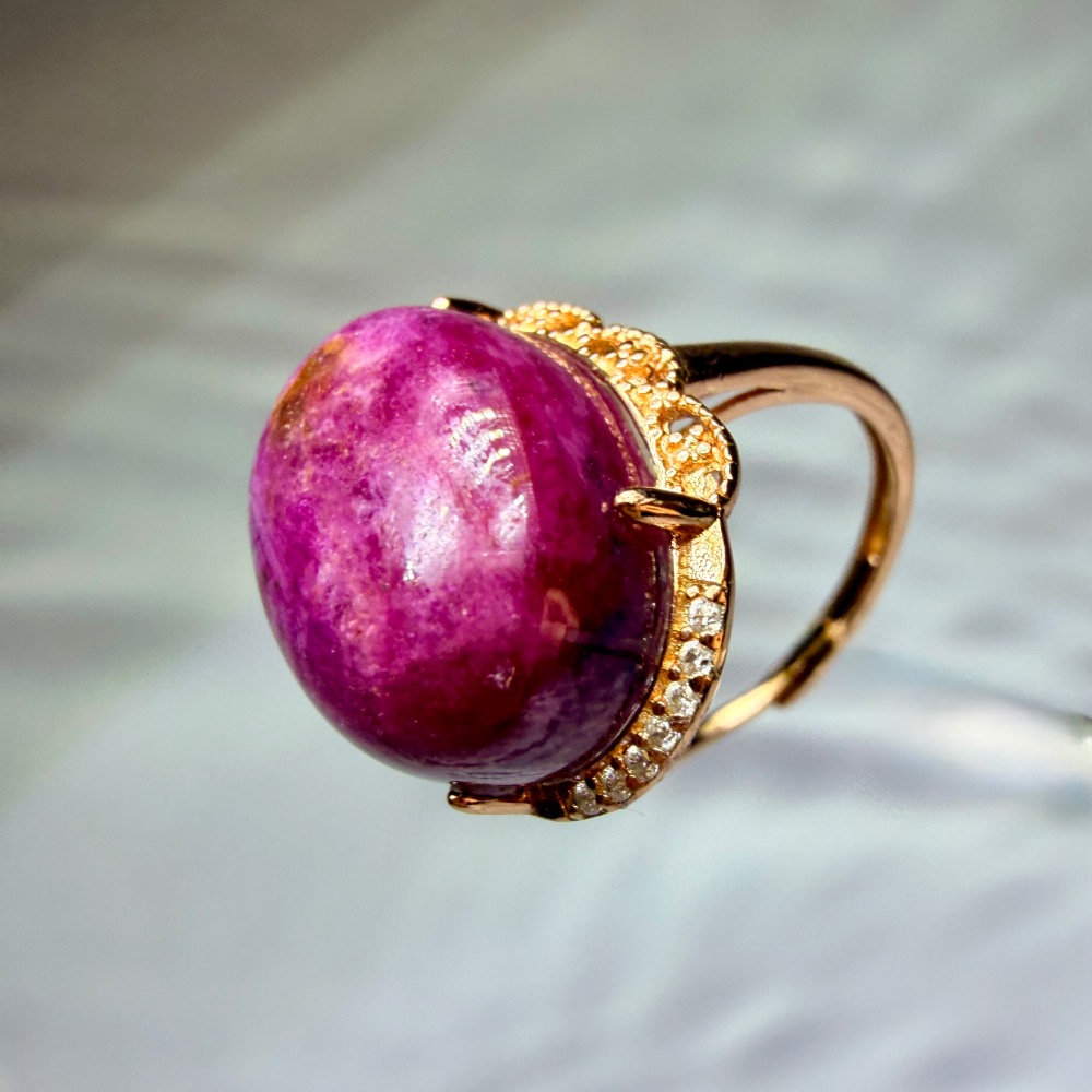 ღ꙼̈貝蒂の城堡ღ꙼̈ 坦桑尼亞 原礦紅寶 S925純銀 戒指-細節圖4