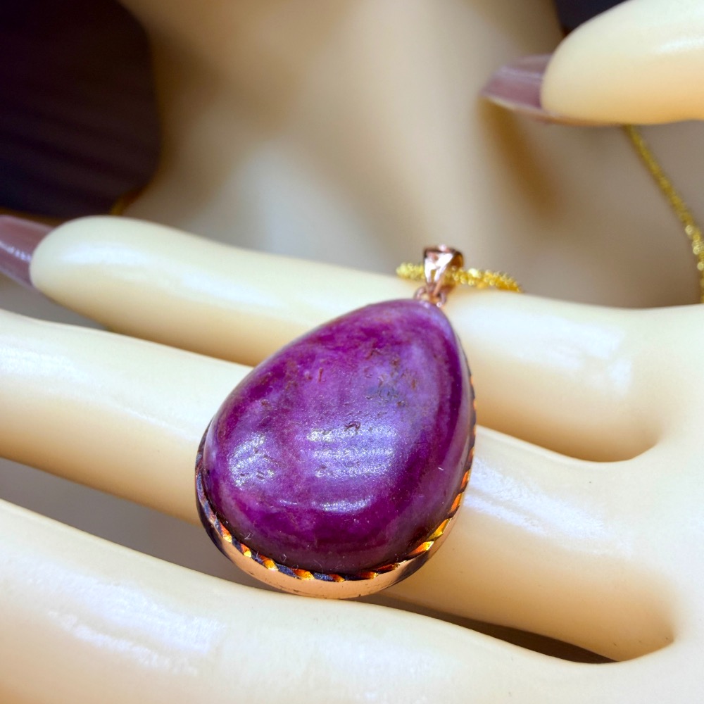 ღ꙼̈貝蒂の城堡ღ꙼̈ 坦桑尼亞 原礦 紅綠寶 S925純銀 吊墜-細節圖4