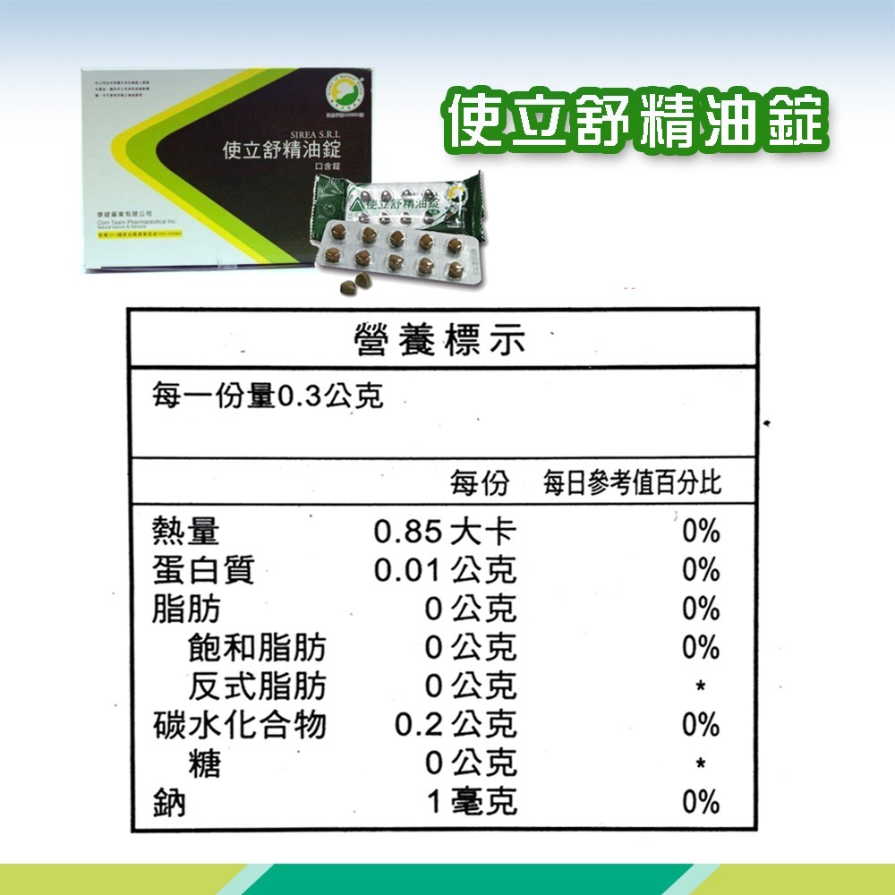 大墩藥局》使立舒精油錠 40顆/袋 義大利原廠 台灣公司貨-細節圖3