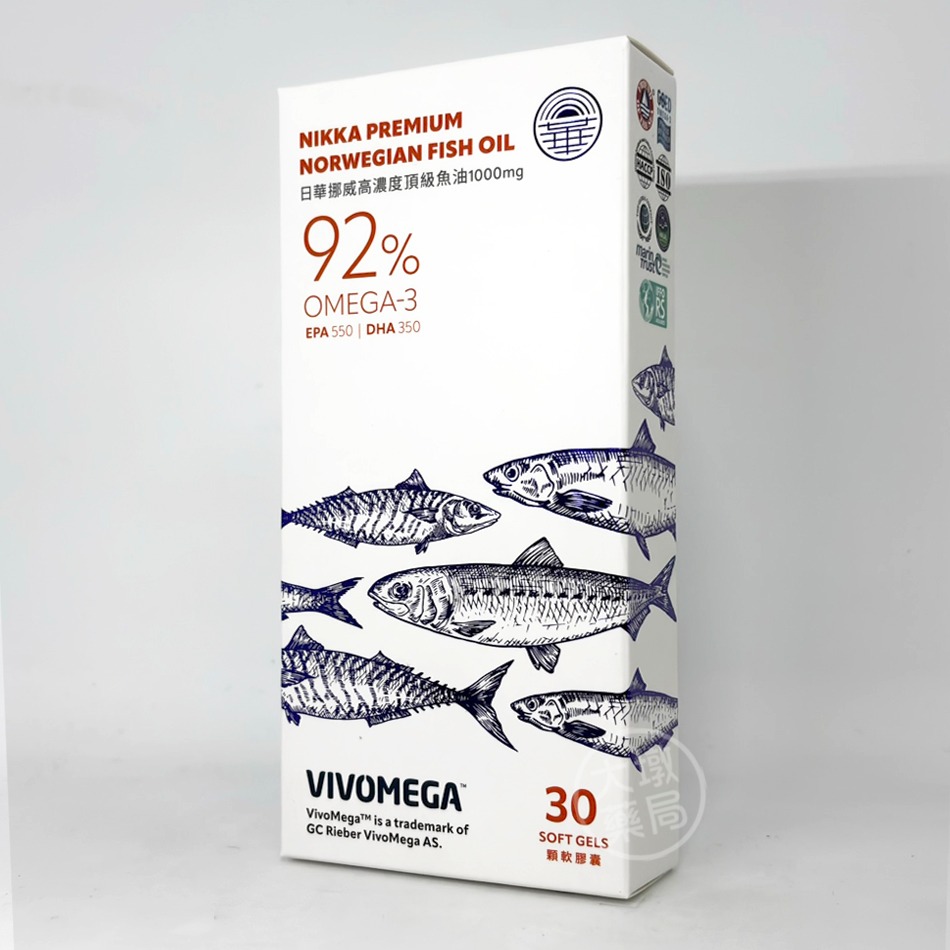日華 挪威高濃度頂級魚油 1000mg(EPA+DHA)/1260mg(EPA)軟膠囊 30粒/盒 公司貨》大墩藥局-細節圖3