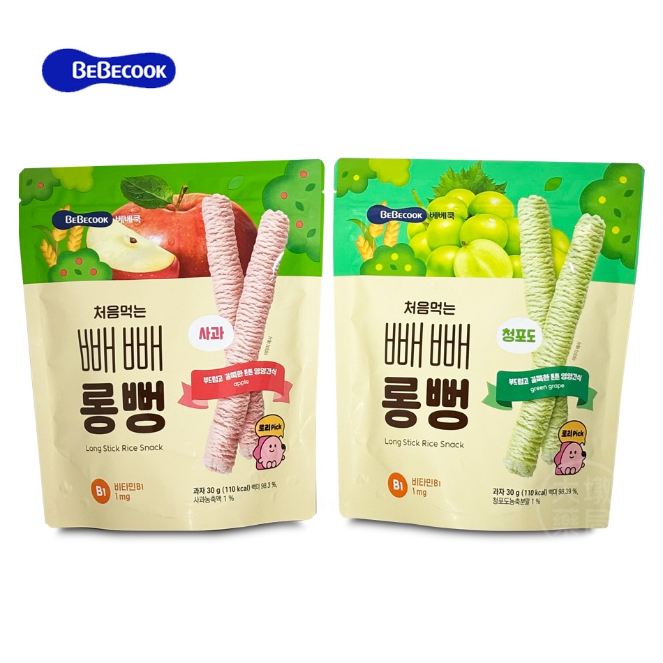 BEBECOOK 寶膳 初食綿綿貝貝棒 30g/包(蘋果/青葡萄) ✦7個月大起✦寶寶餅乾 寶寶點心》大墩藥局-細節圖2