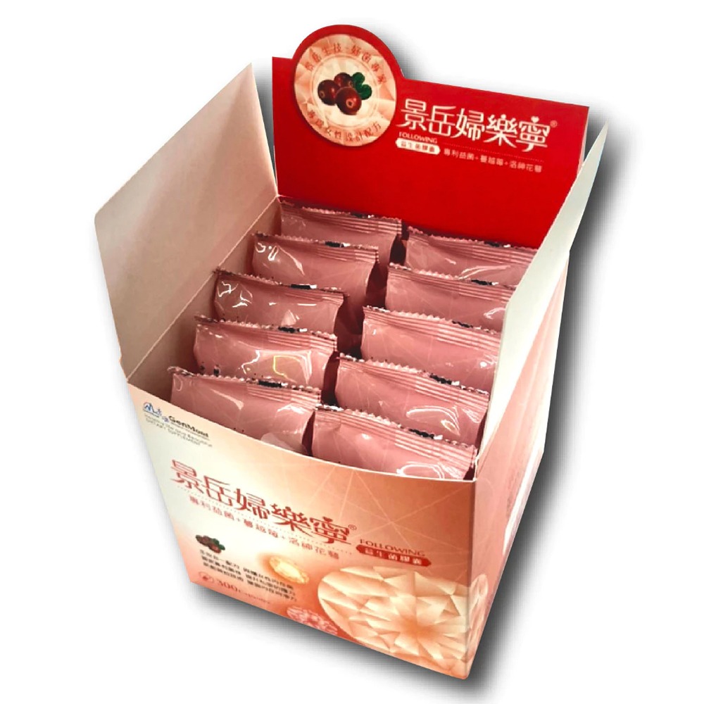 !☆買5送1☆! 景岳婦樂寧益生菌膠囊 300粒/盒 專利益菌＋蔓越莓＋洛神花萼 台灣公司貨 》 大墩藥局-細節圖3
