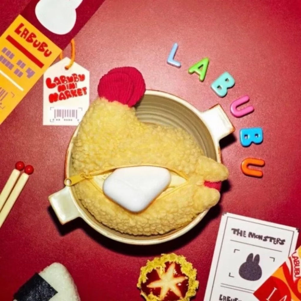 【正版】泡泡瑪特 POPMART 拉布布 labubu 炸蝦耳機包-細節圖2