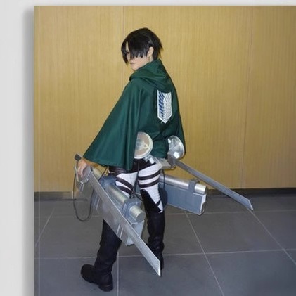進擊的巨人 調查兵團 自由之翼 披風 斗篷 風衣 艾倫 三笠 米卡莎 兵長 萬聖節 cosplay 變裝派對 動漫趴-細節圖4