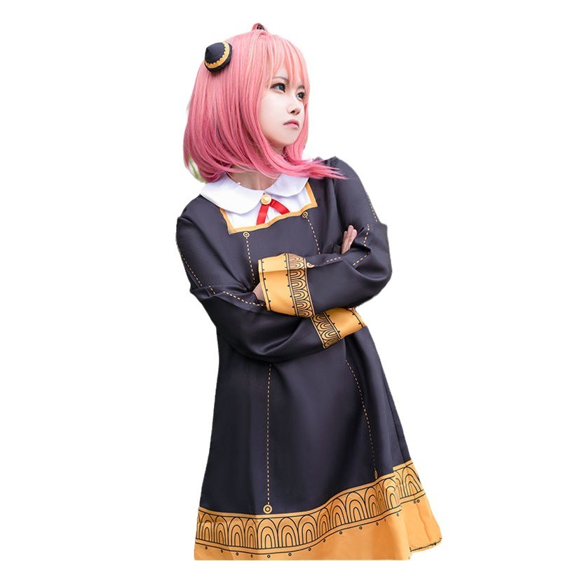 安妮亞衣服 阿尼亞cos服 間諜家家酒 萬聖節服裝 阿尼亞衣服 安尼亞 裙子 cosplay服裝萬聖節服飾 阿尼亞假髮-細節圖3