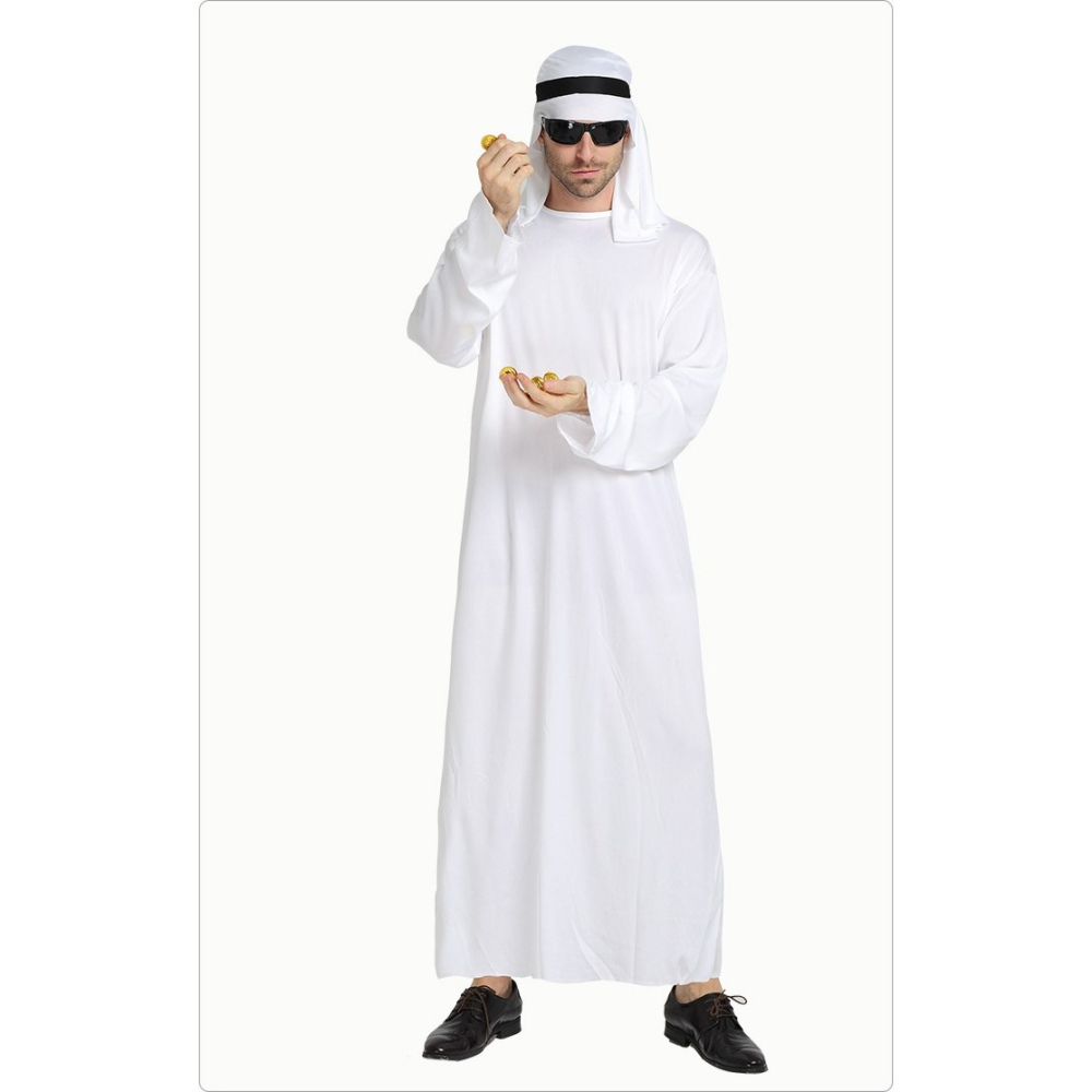 土豪裝(贈鬍子) 阿拉伯服装 中東土豪裝 土豪項鏈 萬聖節服裝 富豪裝扮 萬聖節變裝 cosplay-細節圖5