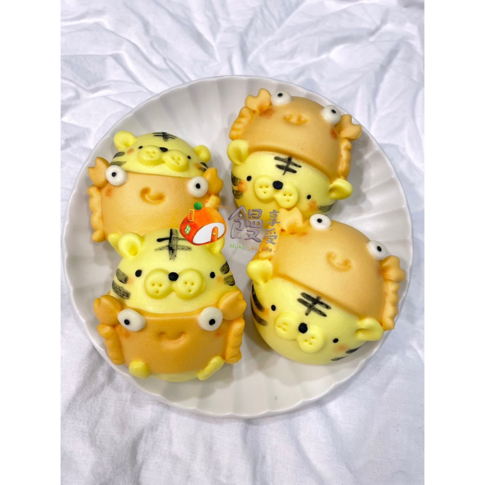 老虎寶寶（巨蟹座概念）造型饅頭，一組6入，兩款各3顆-細節圖2