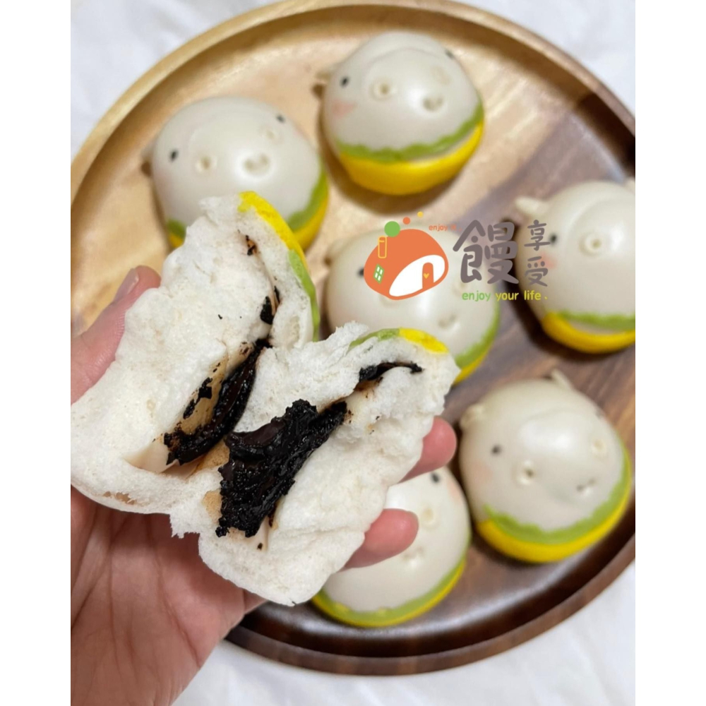 【巧克力餡北極熊】鮮奶造型饅頭（一組六入）-細節圖2