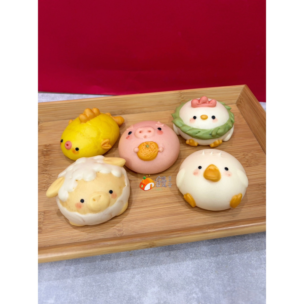 送禮、節慶必備!【五牲造型饅頭】（一組十入，5款各兩顆，含禮盒）-細節圖2