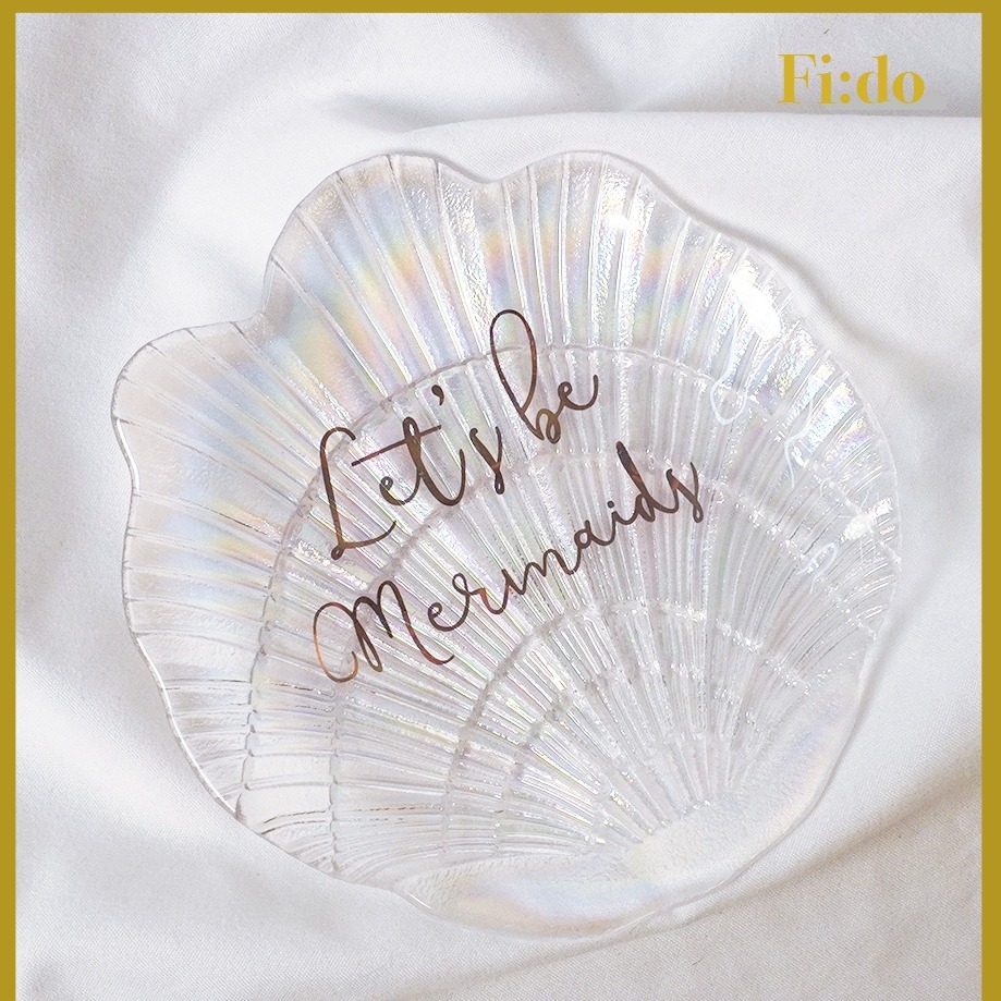 Fido｜貝殼光澤玻璃盤 飾品盤 美甲拍照道具【現貨】-細節圖4