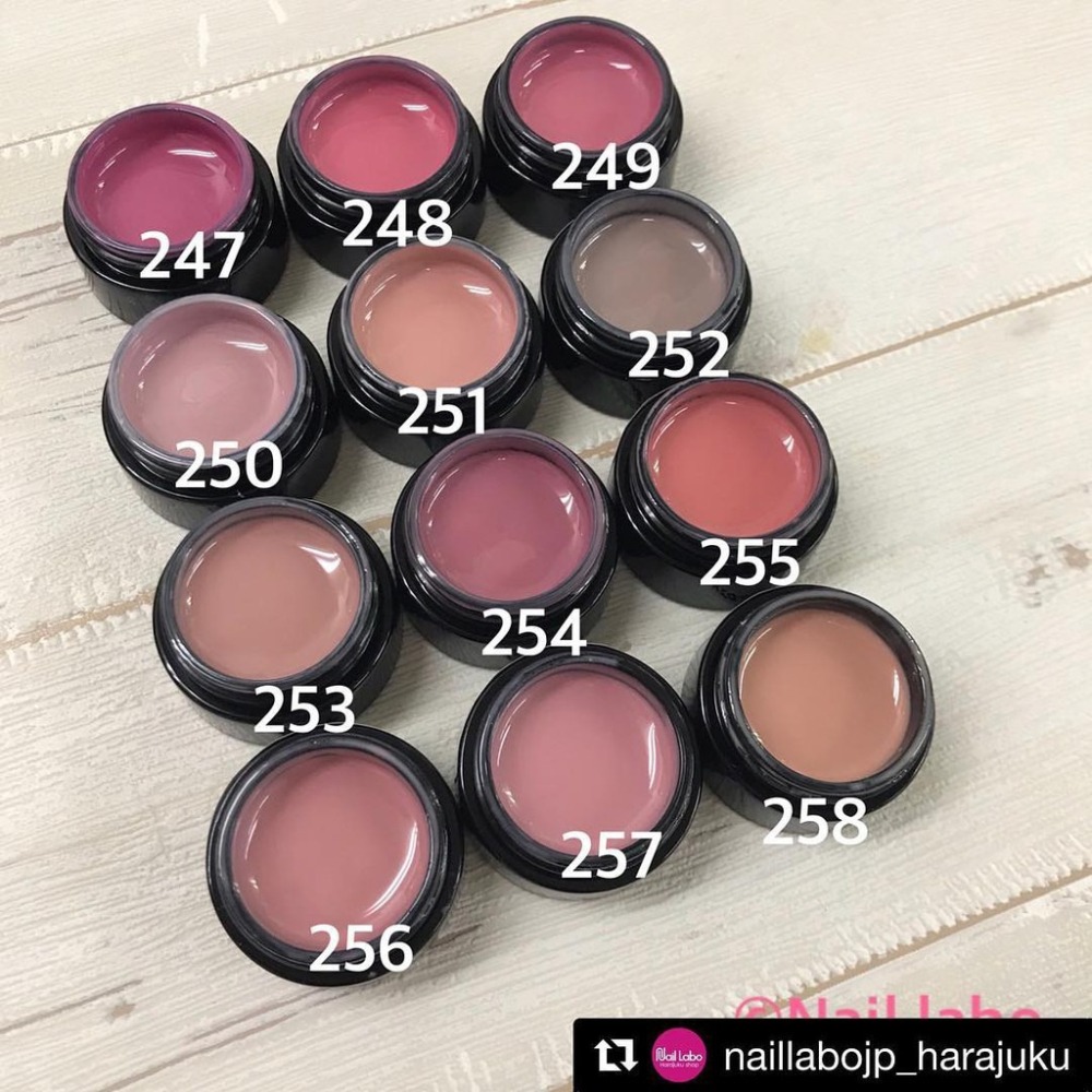 現貨供應｜日本 Presto 彩色凝膠 粉紅色系 裸粉色系 色號 247至258 罐裝膠 2.7g-細節圖2