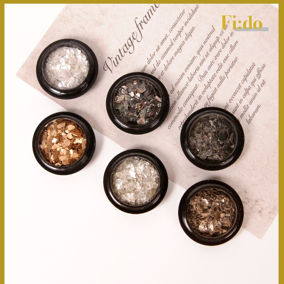 現貨實拍｜美甲天然雲母片 岩石片 貝殼光澤岩片 超薄碎片飾品素材-細節圖2