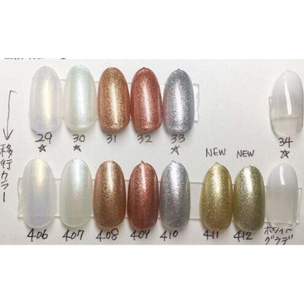 現貨供應🦋 ageha gel 珠光 亮片色 璀燦 400-431彩色凝膠 珠光感 亮粉感 罐裝膠 亮片膠 日本-細節圖3