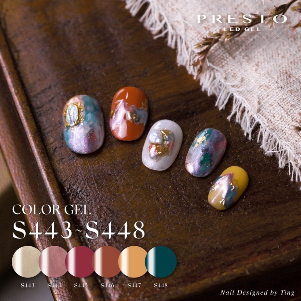 現貨｜新色💮 Presto S435～S448 Ting 講師聯名 日本甲油膠 春天色系 彩色甲油凝膠 美甲-細節圖7