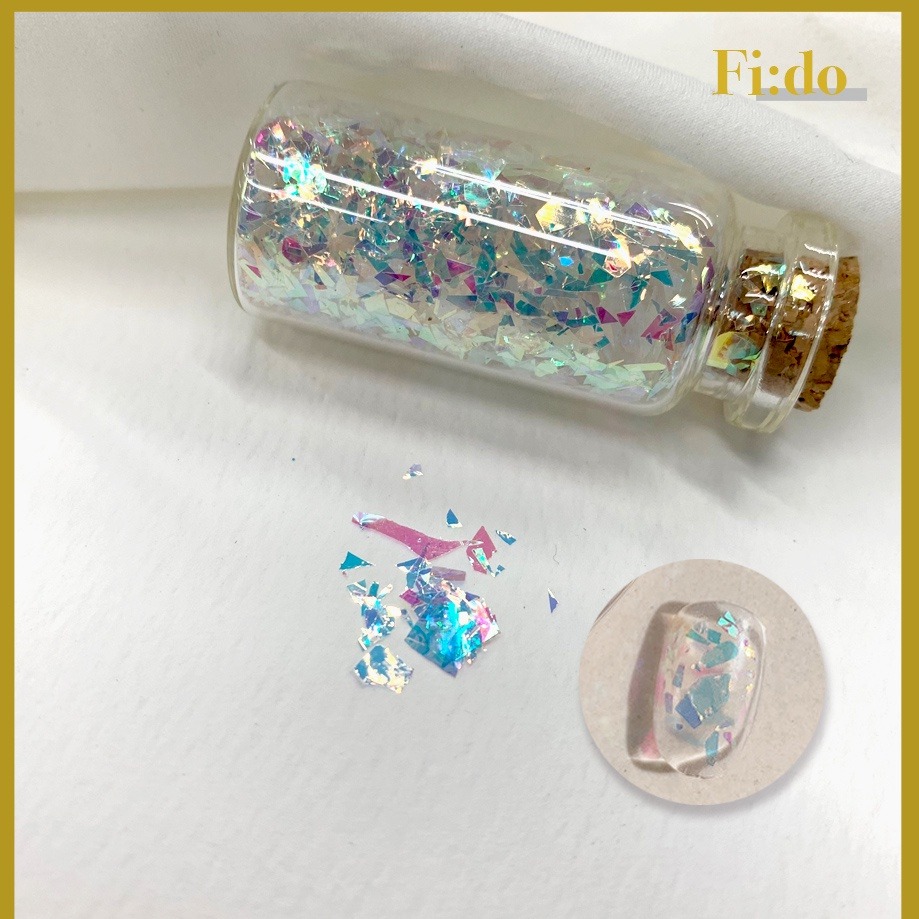 現貨實拍｜女神款・極光 幻彩冰塊美甲 玻璃紙 碎片玻璃紙 飾品材料 美甲飾品 冰塊美甲 玻璃碎片紙 美甲素材 工具-細節圖5
