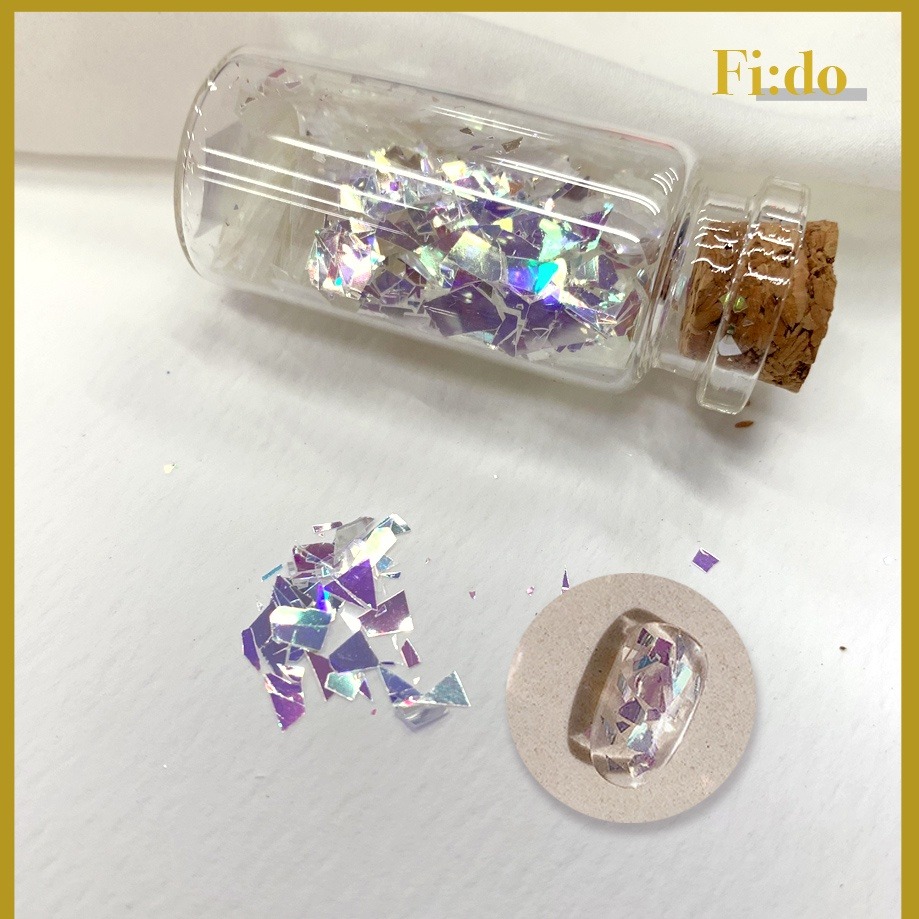 現貨實拍｜女神款・極光 幻彩冰塊美甲 玻璃紙 碎片玻璃紙 飾品材料 美甲飾品 冰塊美甲 玻璃碎片紙 美甲素材 工具-細節圖8
