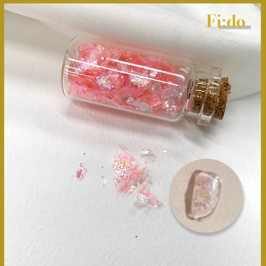 現貨實拍｜女神款・極光 幻彩冰塊美甲 玻璃紙 碎片玻璃紙 飾品材料 美甲飾品 冰塊美甲 玻璃碎片紙 美甲素材 工具-細節圖9