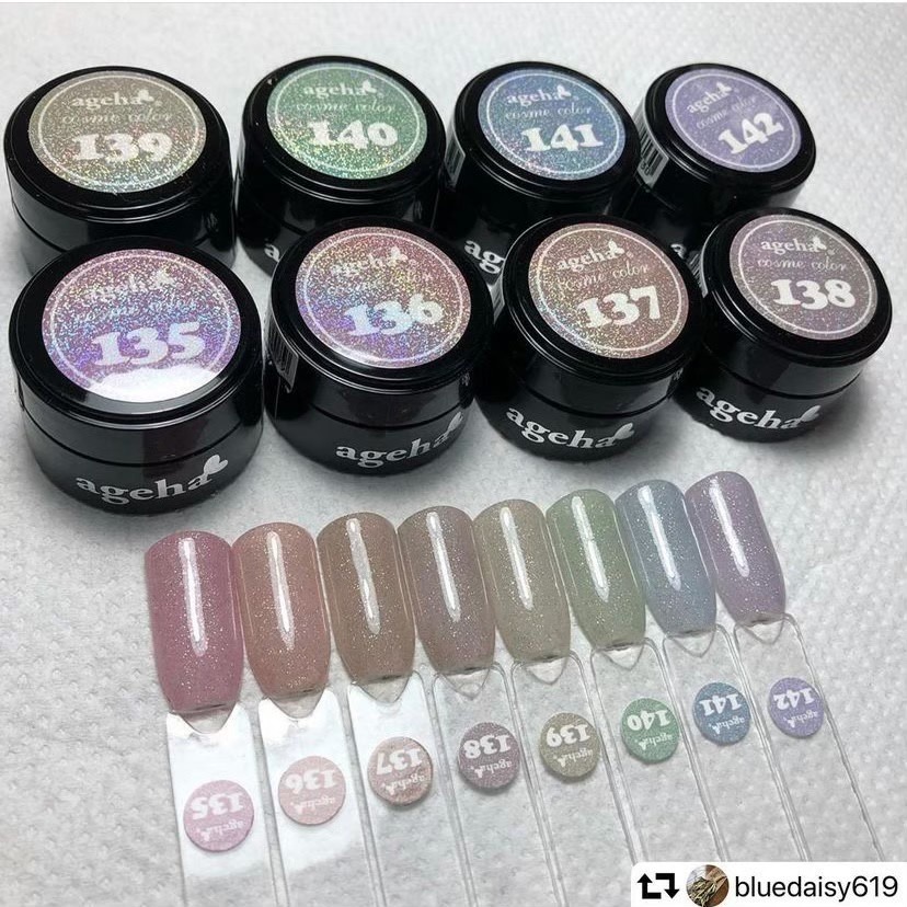 現貨供應🦋 ageha gel 色號 101-142 透明感 美肌色 裸色系 彩色凝膠 亮片色 罐裝膠 透色膠-細節圖8