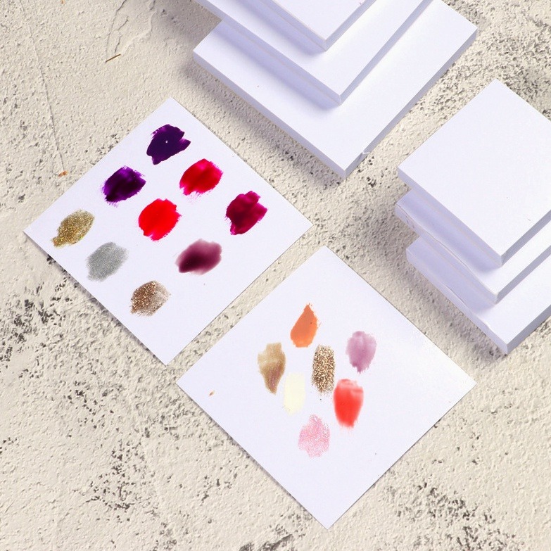 現貨供應｜美甲一次性調色盤 調色紙 拋棄式調色板 50張組調色卡 凝膠調色盤 美甲調色紙-細節圖4