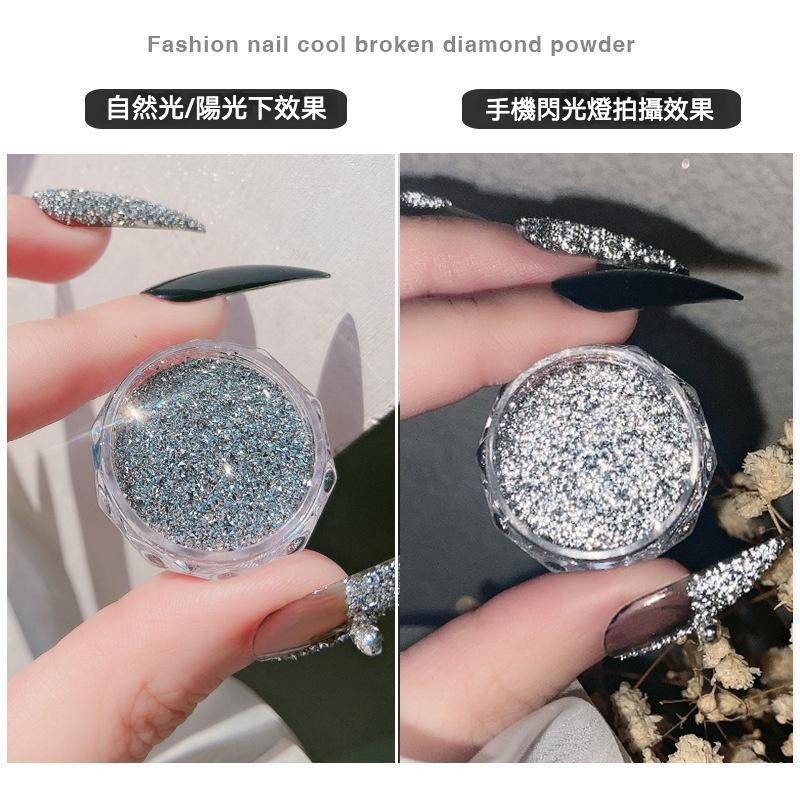 現貨｜ 爆閃 ✨ 克拉碎鑽粉 三角鑽石 水晶砂糖粉 晶石 立體 蹦迪粉 鑽石粉 尖角鑽飾 素材 水晶砂-細節圖4
