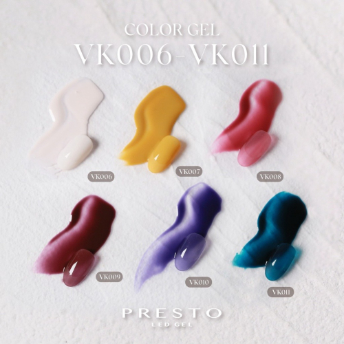 現貨｜最新✨ PRESTO X Vicky 監製 VK001-VK011 季節色系 透色 莓果色 象牙白 罐裝凝膠