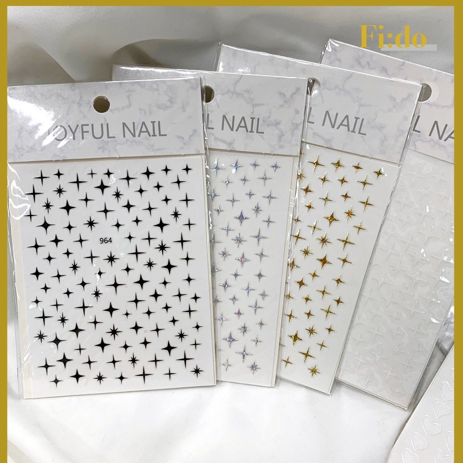 現貨｜美甲貼紙 ✨ 星芒貼紙 薄型 帶背膠 星星貼紙 美甲用品 美甲飾品 閃亮 愛心貼紙 指甲貼紙 兒童指甲貼紙-細節圖3
