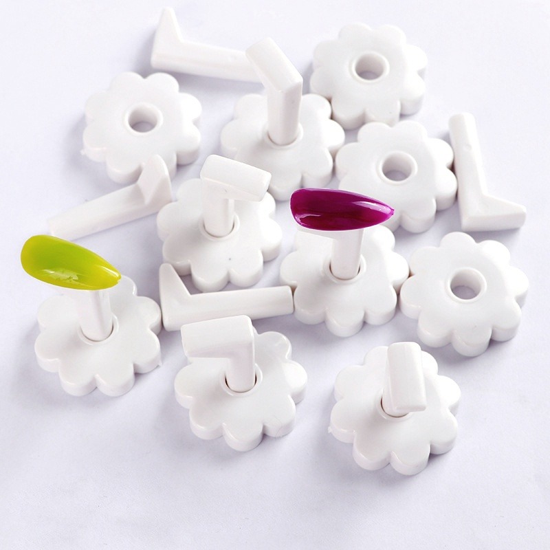 快速出貨｜小花甲片座 共5色 美甲練習底座 甲片托 甲片練習架-細節圖3