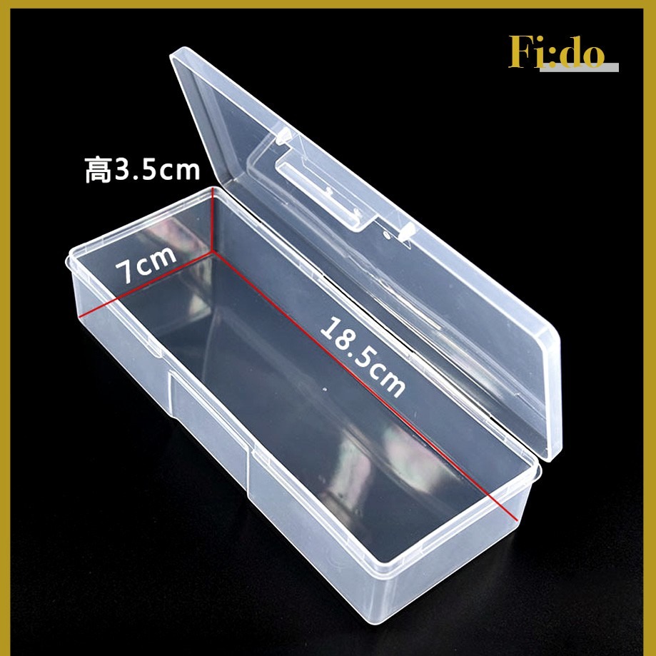 Fido｜美甲簡約工具收納盒 pp塑膠收納凝膠筆盒 雙層磨棒收納盒 甘皮剪工具盒 美甲工具盒【現貨】-細節圖3