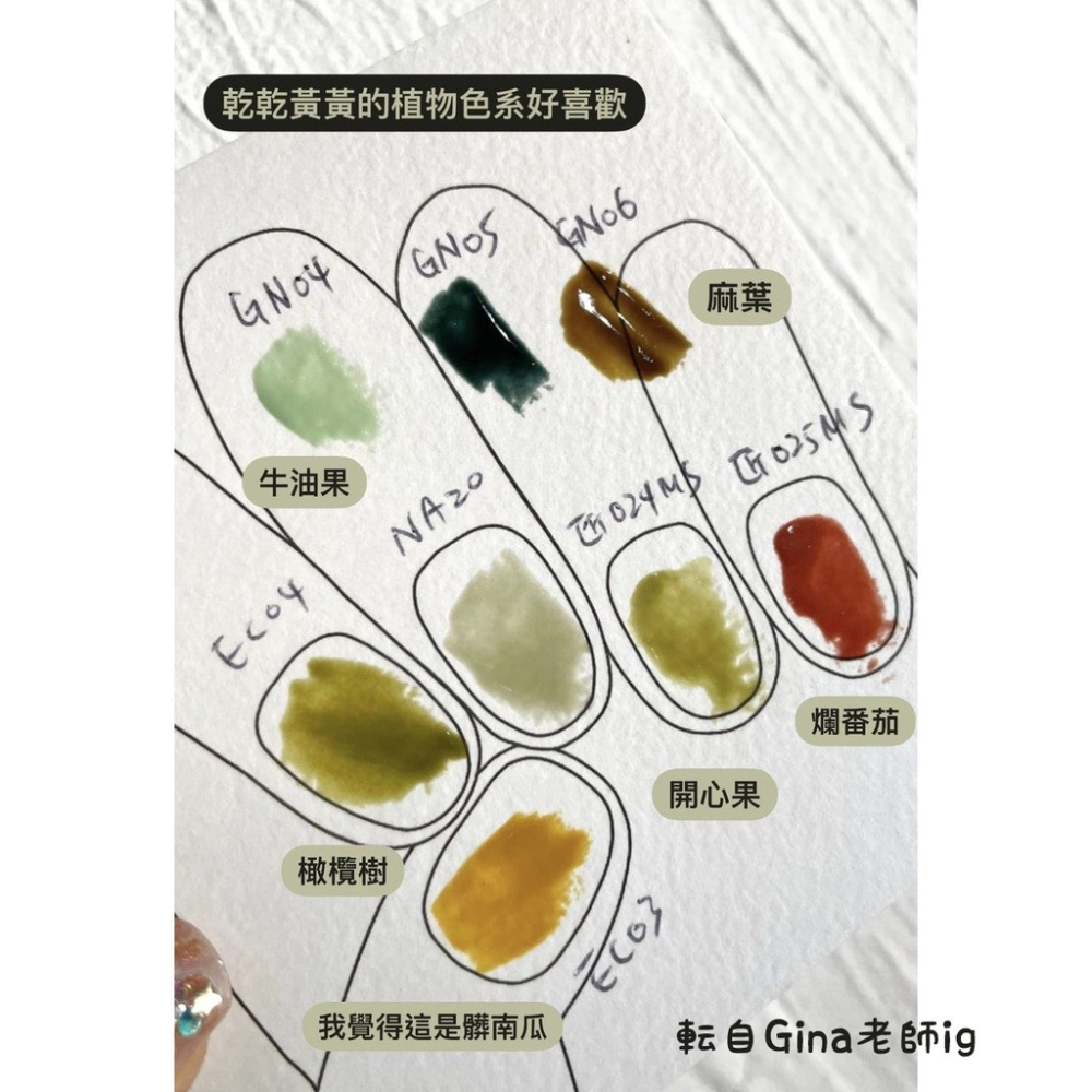 新色現貨🦆 ARTiS di Voce 彩色甲油膠 GN系列 濾鏡色 復古水彩色系 彩繪指甲油 乳透色美甲 花卉色調-細節圖4