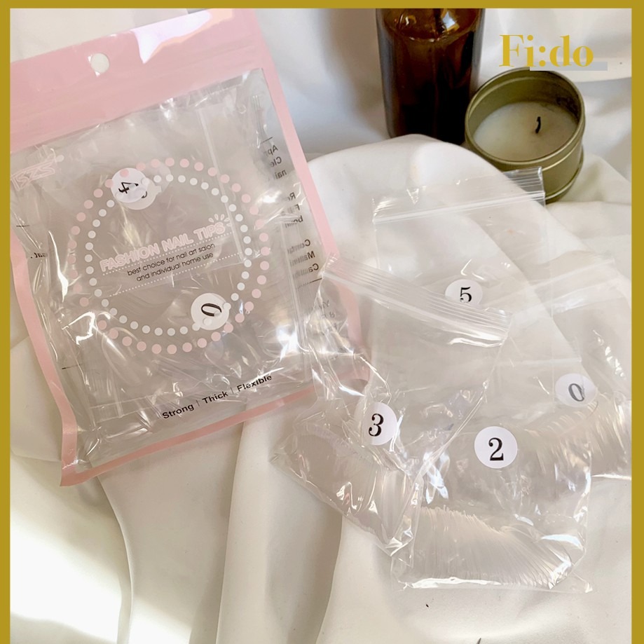 Fido｜美甲全甲甲片 橢圓型/杏仁型/短橢圓/足部甲片【綜合尺寸組】透明練習甲片 延甲甲片【現貨】-細節圖2