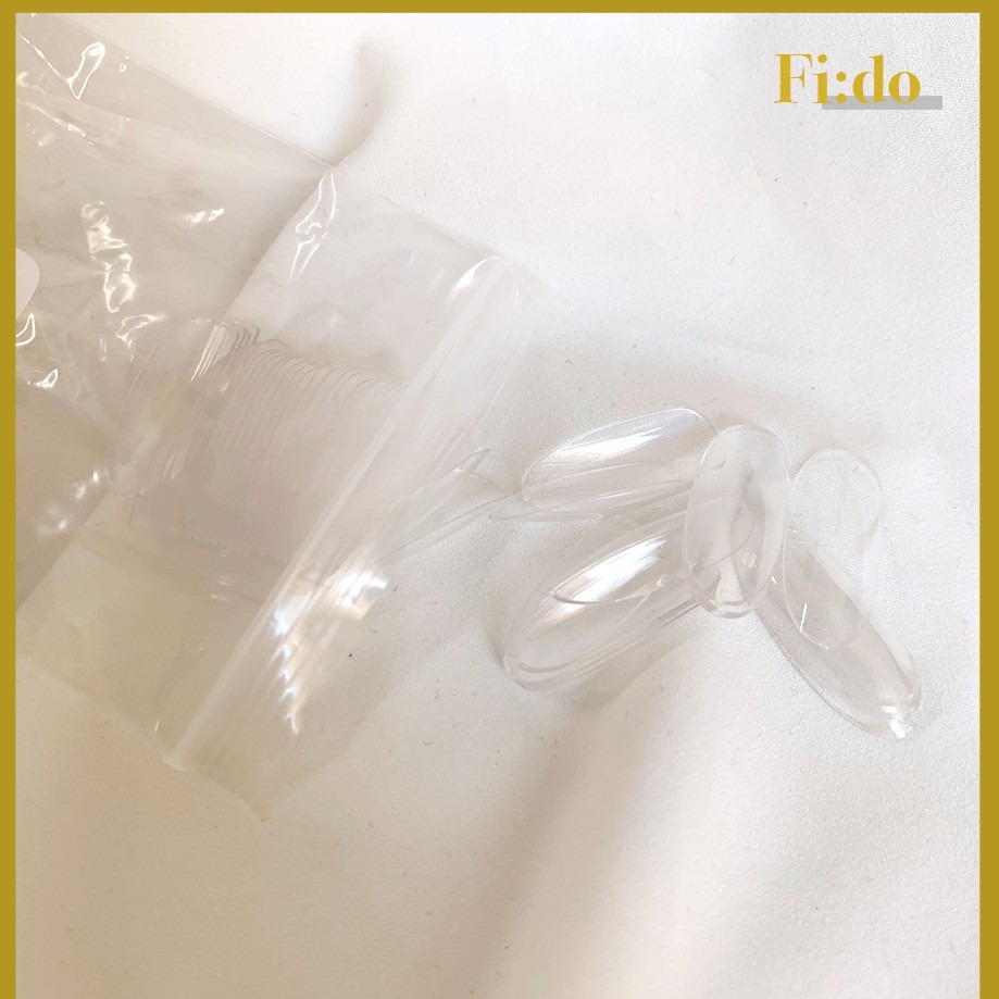 Fido｜美甲全甲甲片 橢圓型/杏仁型/短橢圓/足部甲片【綜合尺寸組】透明練習甲片 延甲甲片【現貨】-細節圖3