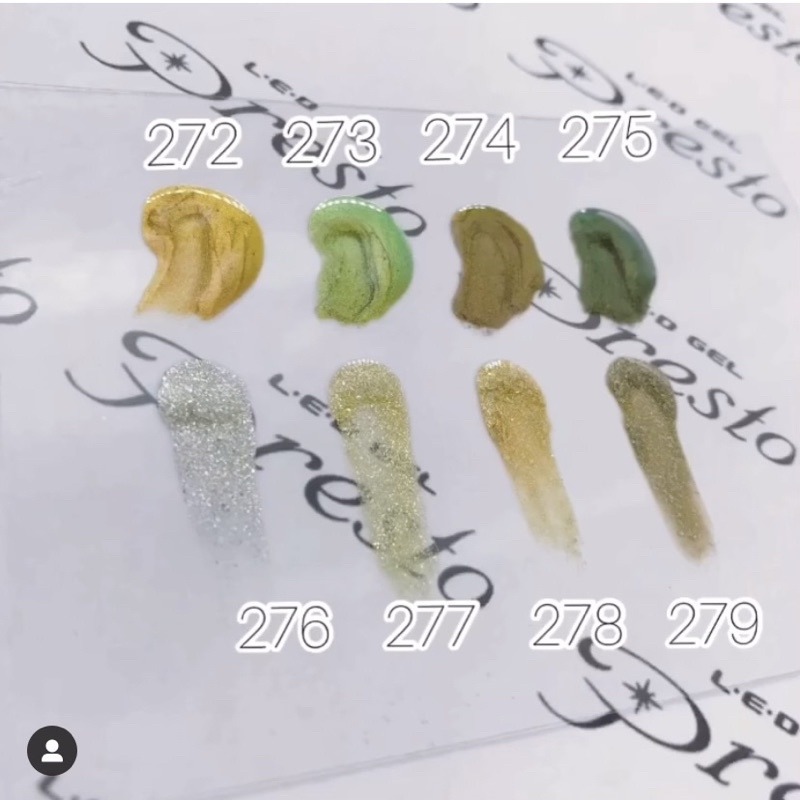 現貨｜日本 Presto 彩色凝膠 272至279 光澤偏光 璀璨 亮粉色凝膠 珠光 亮片色系凝膠 罐裝膠 金屬色-細節圖7