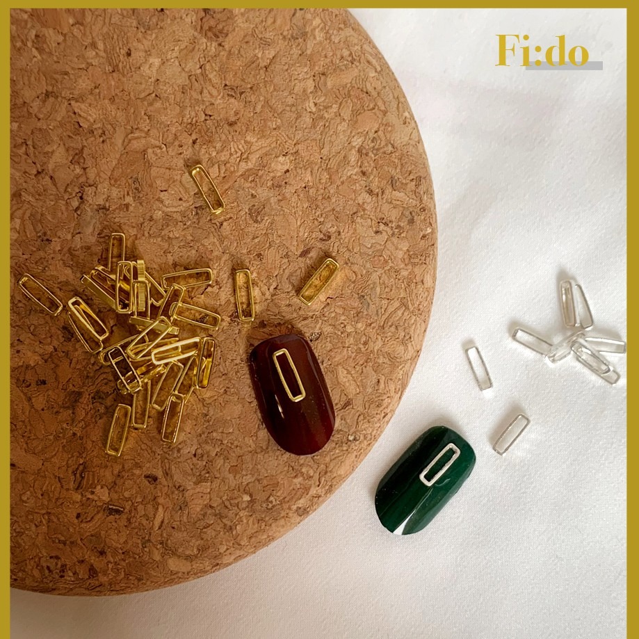 【現貨】幾何造型金屬立體框 簡約美甲飾品素材 長方形立體框 10入組 美甲飾品-細節圖3