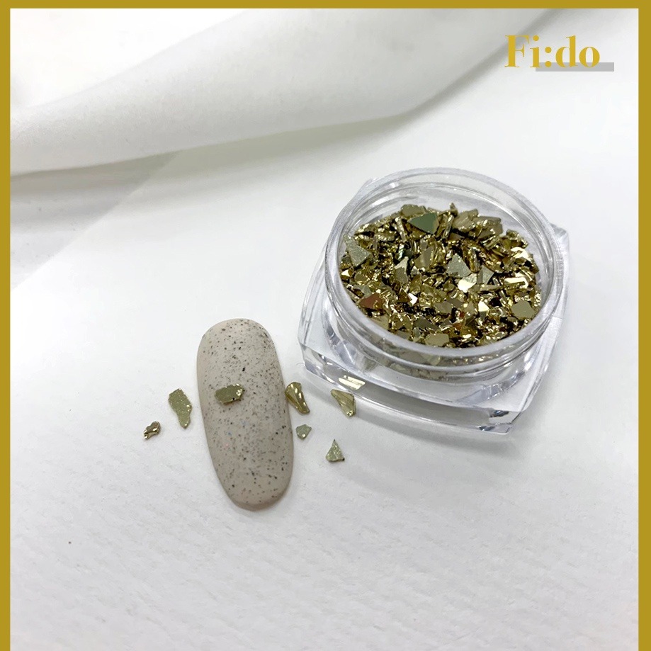 現貨實拍｜ 美甲 金屬岩片 不規則金屬片 超亮反光碎片 美甲新款飾品 裝飾 雲母岩片 美甲素材 工具 日系 鑽飾-細節圖6