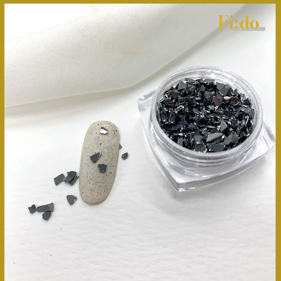 現貨實拍｜ 美甲 金屬岩片 不規則金屬片 超亮反光碎片 美甲新款飾品 裝飾 雲母岩片 美甲素材 工具 日系 鑽飾-細節圖7