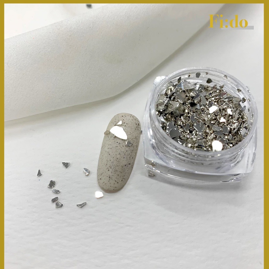 現貨實拍｜ 美甲 金屬岩片 不規則金屬片 超亮反光碎片 美甲新款飾品 裝飾 雲母岩片 美甲素材 工具 日系 鑽飾-細節圖9