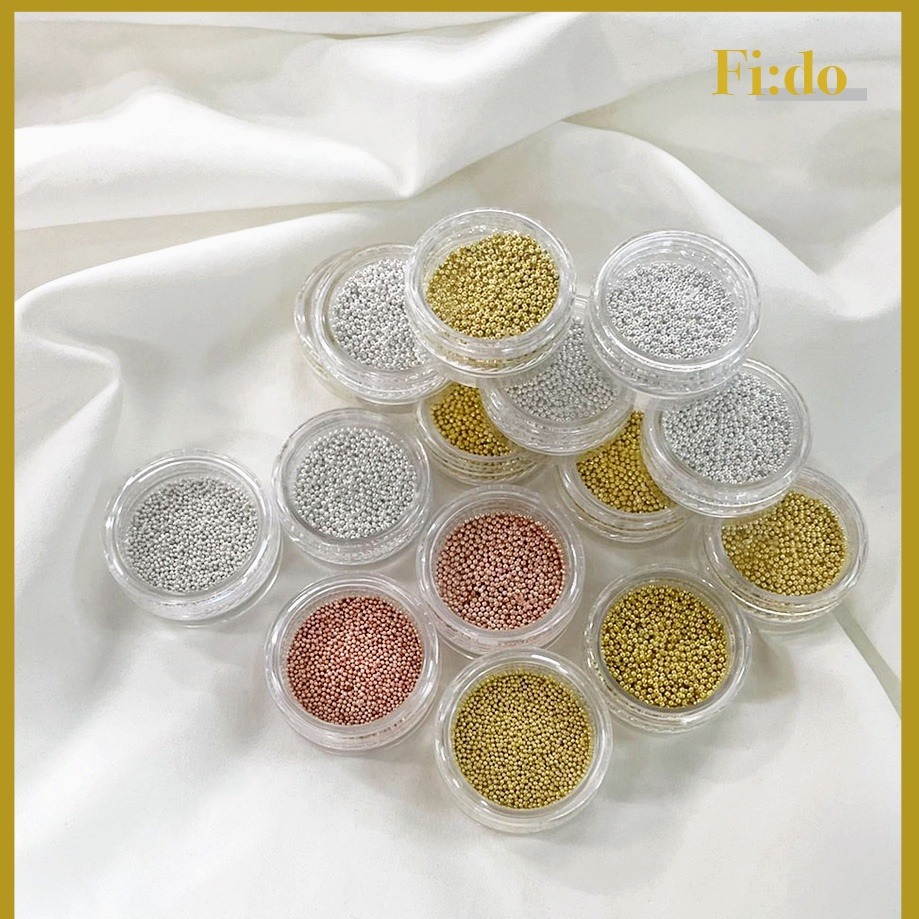 現貨供應｜美甲 電鍍珠 金屬球 0.8mm/1mm 金屬小球 金屬珠珠 美甲飾品 排鑽美甲電鍍珠 美甲小鋼珠 美甲鑽飾-細節圖2