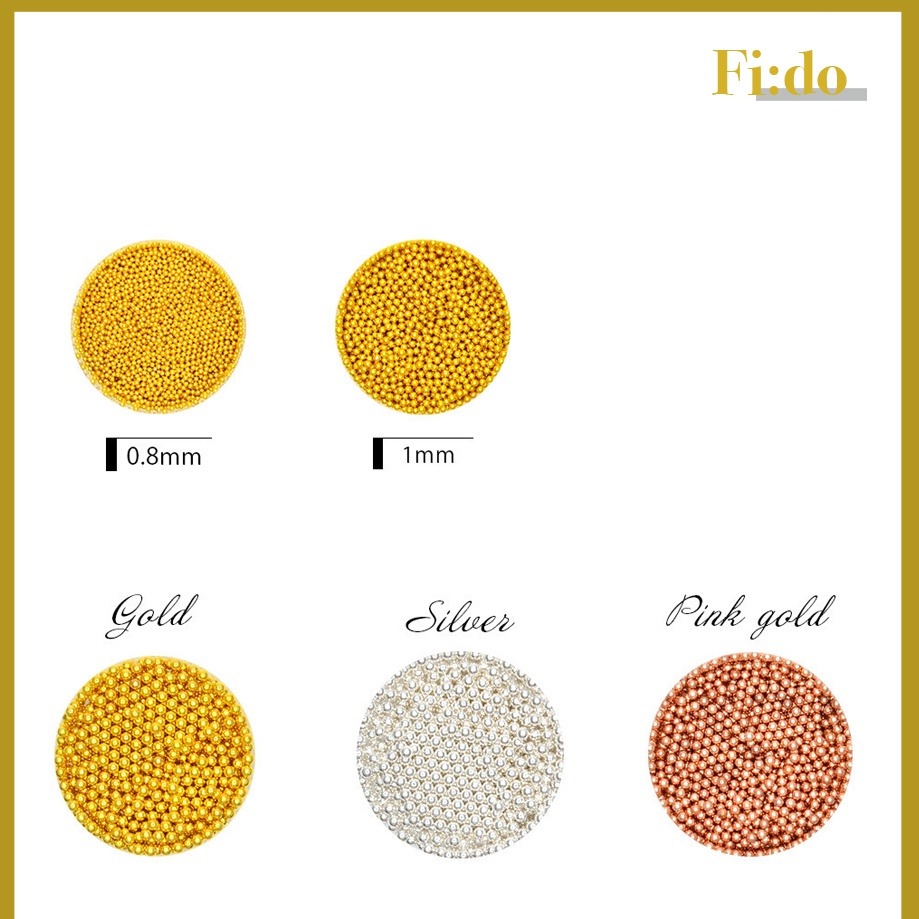 現貨供應｜美甲 電鍍珠 金屬球 0.8mm/1mm 金屬小球 金屬珠珠 美甲飾品 排鑽美甲電鍍珠 美甲小鋼珠 美甲鑽飾-細節圖3