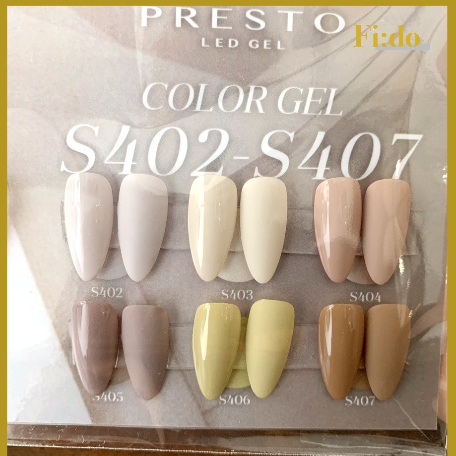 日本Presto S396-S407 甲油膠 原Bambina OR系列 波希米亞風 日本凝膠 奶茶色 暈染色 米白-細節圖3