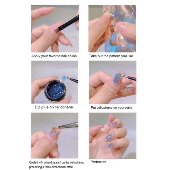 現貨供應｜美甲 裁切高透冰塊玻璃紙 冰塊 貼紙 極光冰塊玻璃紙 糖果紙 冰塊指甲 美甲素材貼紙 糖果冰塊美甲 幻彩-細節圖9