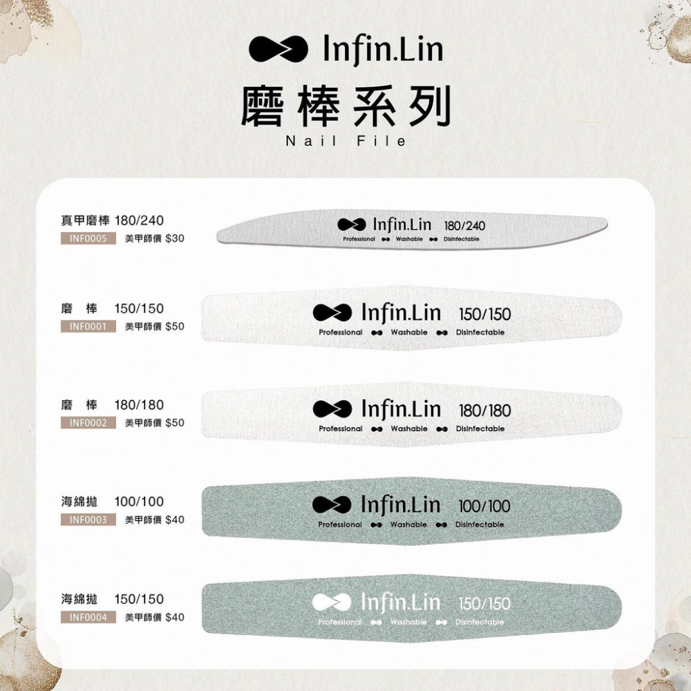 現貨｜∞ Infin.Lin 超亮拋光棒 薄型海綿拋 真甲磨棒 拋光棉 指甲銼 海綿搓 高係數拋光棉 卸甲磨棒-細節圖2