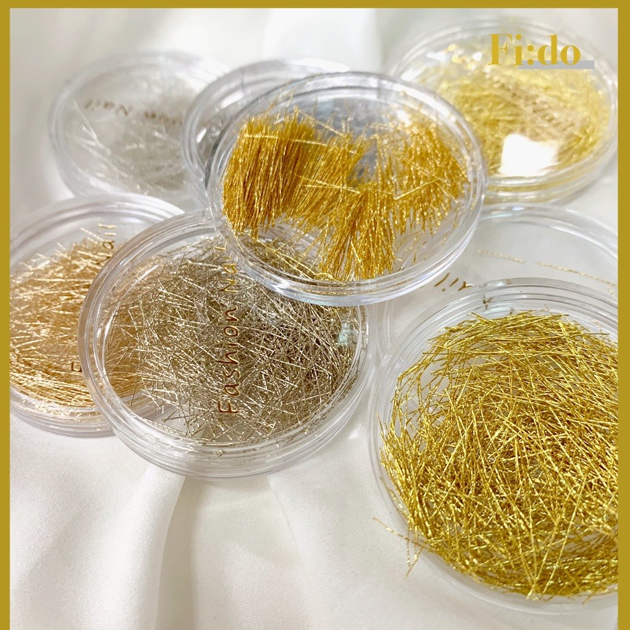 現貨供應｜美甲素材 極細絲線 百搭極細金線 美甲金線 金絲線 指甲貼 金線貼 美甲素材 日系絲線 金銀線 美甲銅線-細節圖2