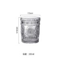 現貨供應｜簡約氣質裝飾玻璃筆筒 刷具收納 拍照擺件 美甲裝飾道具 浮雕玻璃杯 美甲工具 凝膠筆筆桶 復古浮雕玻璃杯-規格圖6