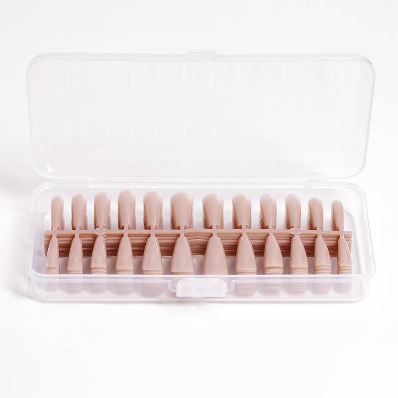 現貨｜美甲 冰肌色 裸色甲片 穿戴甲 超薄無痕甲片 奶茶色 延甲甲片 全甲貼片 延甲 穿戴式杏人甲 美甲貼 假指甲-細節圖6