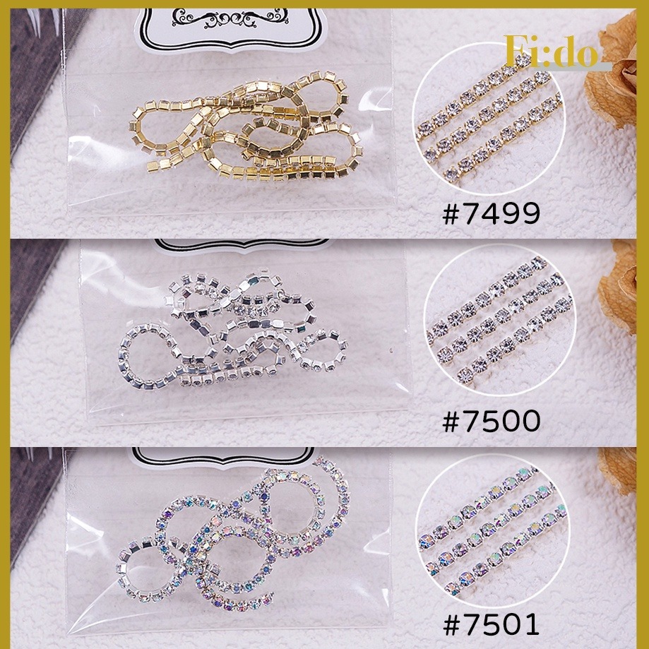 現貨｜ 超閃💎 美甲水鑽鏈條 鋯石鏈條 美甲飾品 鑽石鏈條 美甲用品 華麗款 水鑽鑲嵌 鑽飾 美甲 飾品 素材-細節圖3