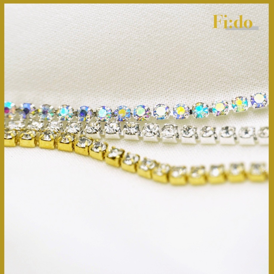 現貨｜ 超閃💎 美甲水鑽鏈條 鋯石鏈條 美甲飾品 鑽石鏈條 美甲用品 華麗款 水鑽鑲嵌 鑽飾 美甲 飾品 素材-細節圖4