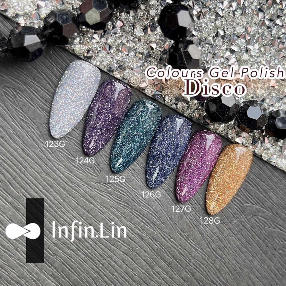 現貨｜ Infin.Lin 美甲甲油膠 ✨ 超閃星空膠 金箔膠 碎鑽膠 蹦迪膠 亮粉 亮片色 infin 光撩指甲油-細節圖8
